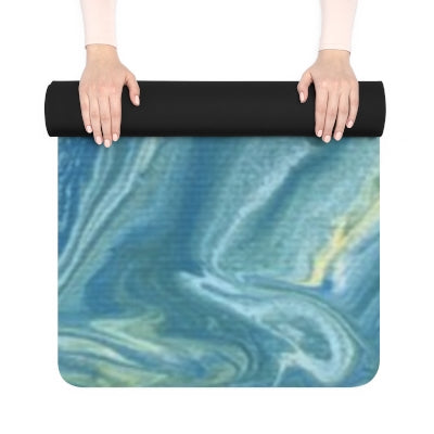Radiant Blue Waves Yoga Mat