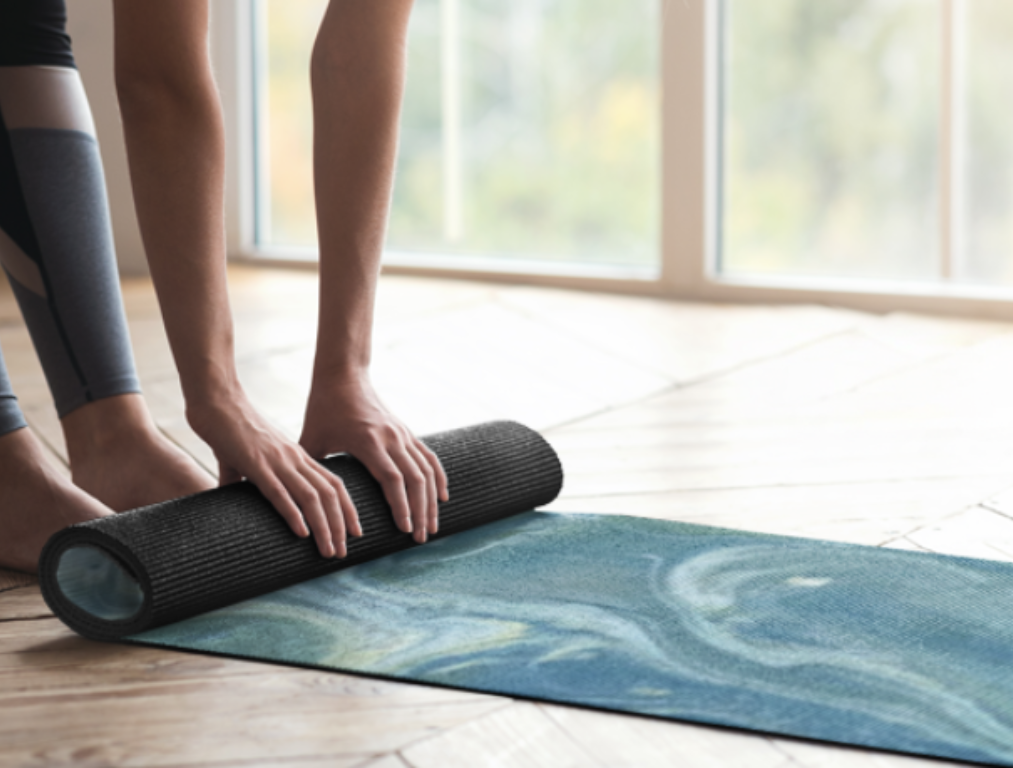 Radiant Blue Waves Yoga Mat