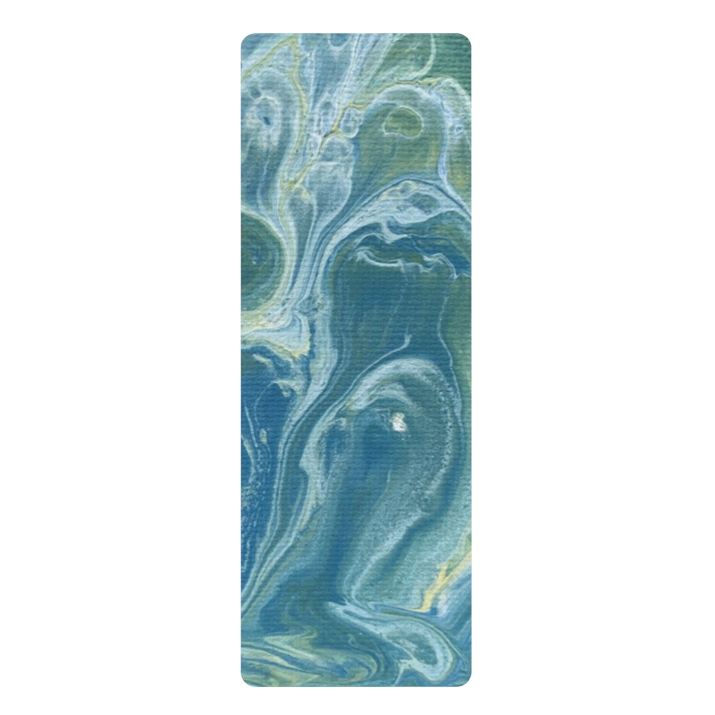 Radiant Blue Waves Yoga Mat