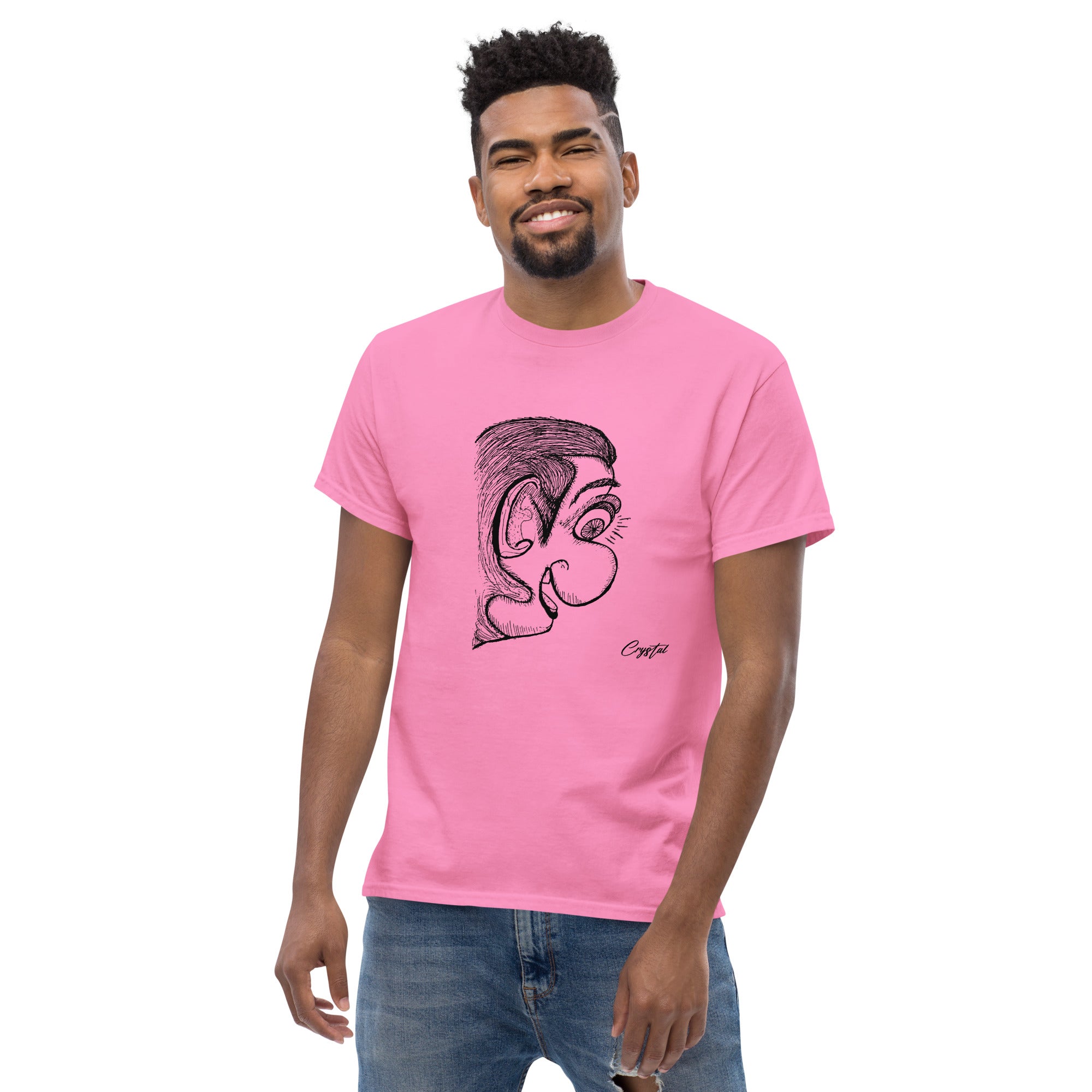 Genderless Person With Big Ear & Big Nose - Cute & Creepy "Stay Weird" Cartoon Illustration Men's classic tee