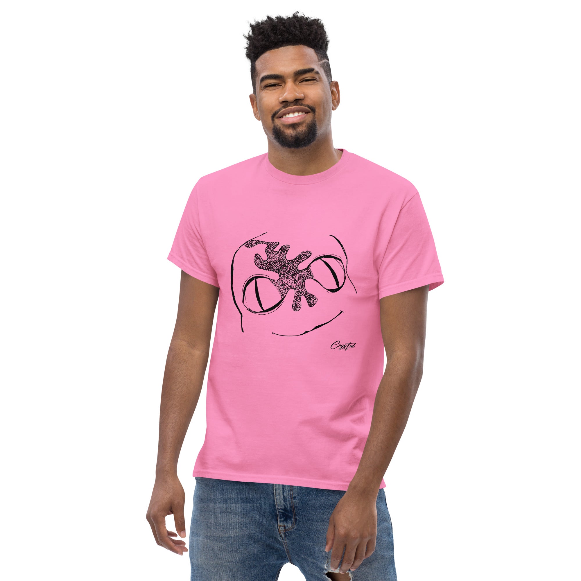 Cute Alien Head Abstract Drawing - Cute & Creepy Stay Weird Cartoon Illustrations Men's classic tee