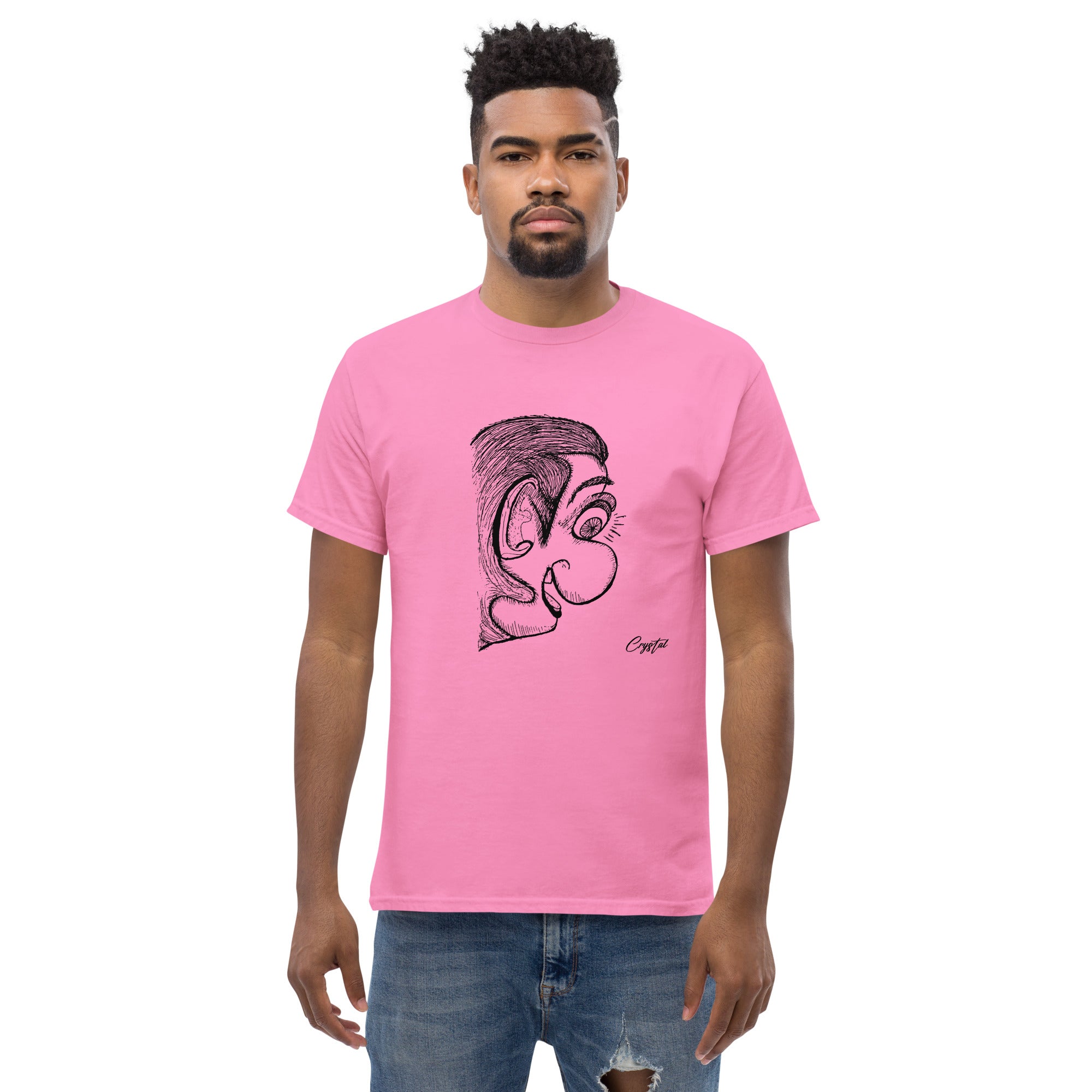 Genderless Person With Big Ear & Big Nose - Cute & Creepy "Stay Weird" Cartoon Illustration Men's classic tee