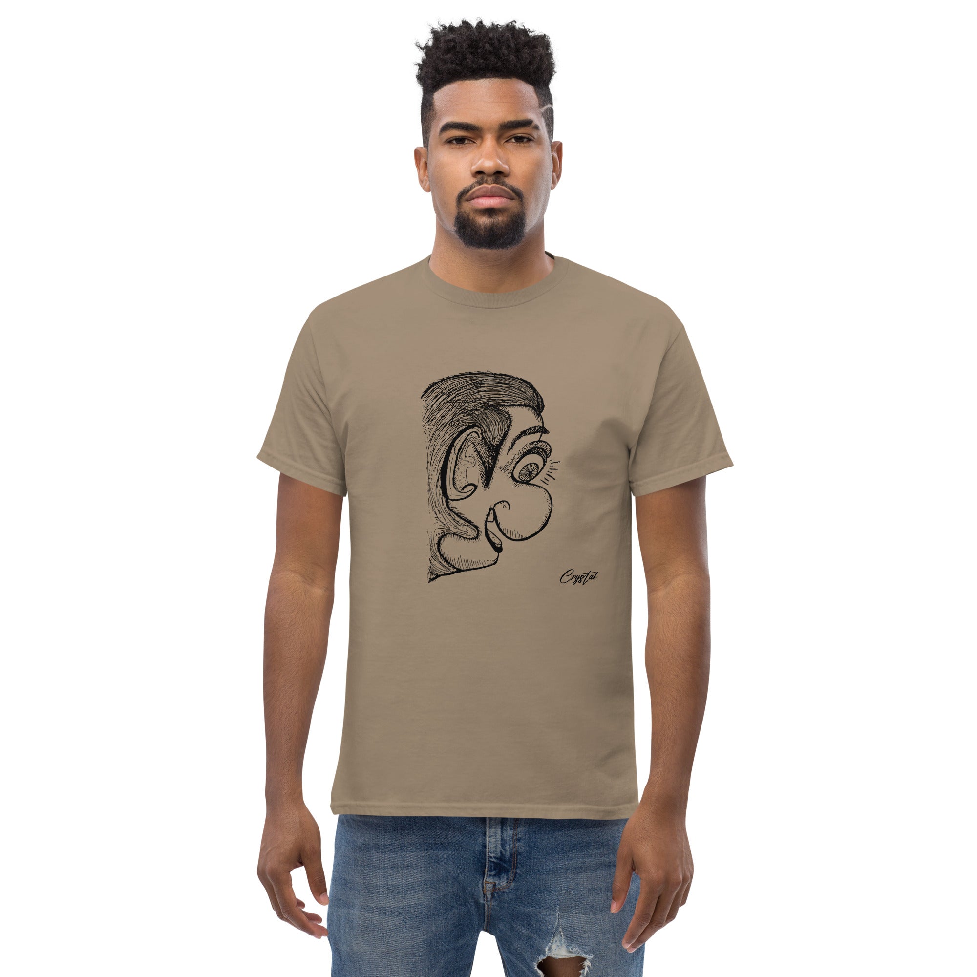 Genderless Person With Big Ear & Big Nose - Cute & Creepy "Stay Weird" Cartoon Illustration Men's classic tee