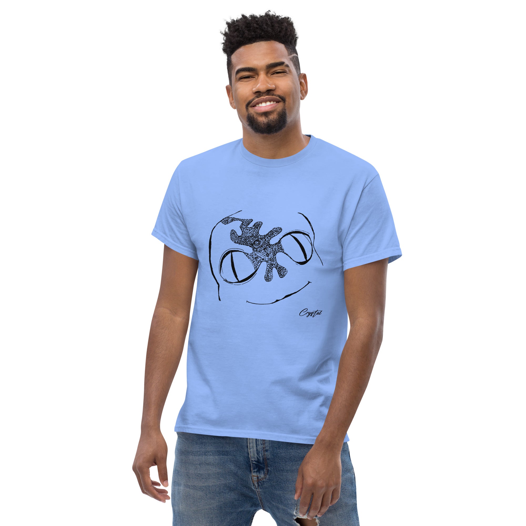 Cute Alien Head Abstract Drawing - Cute & Creepy Stay Weird Cartoon Illustrations Men's classic tee