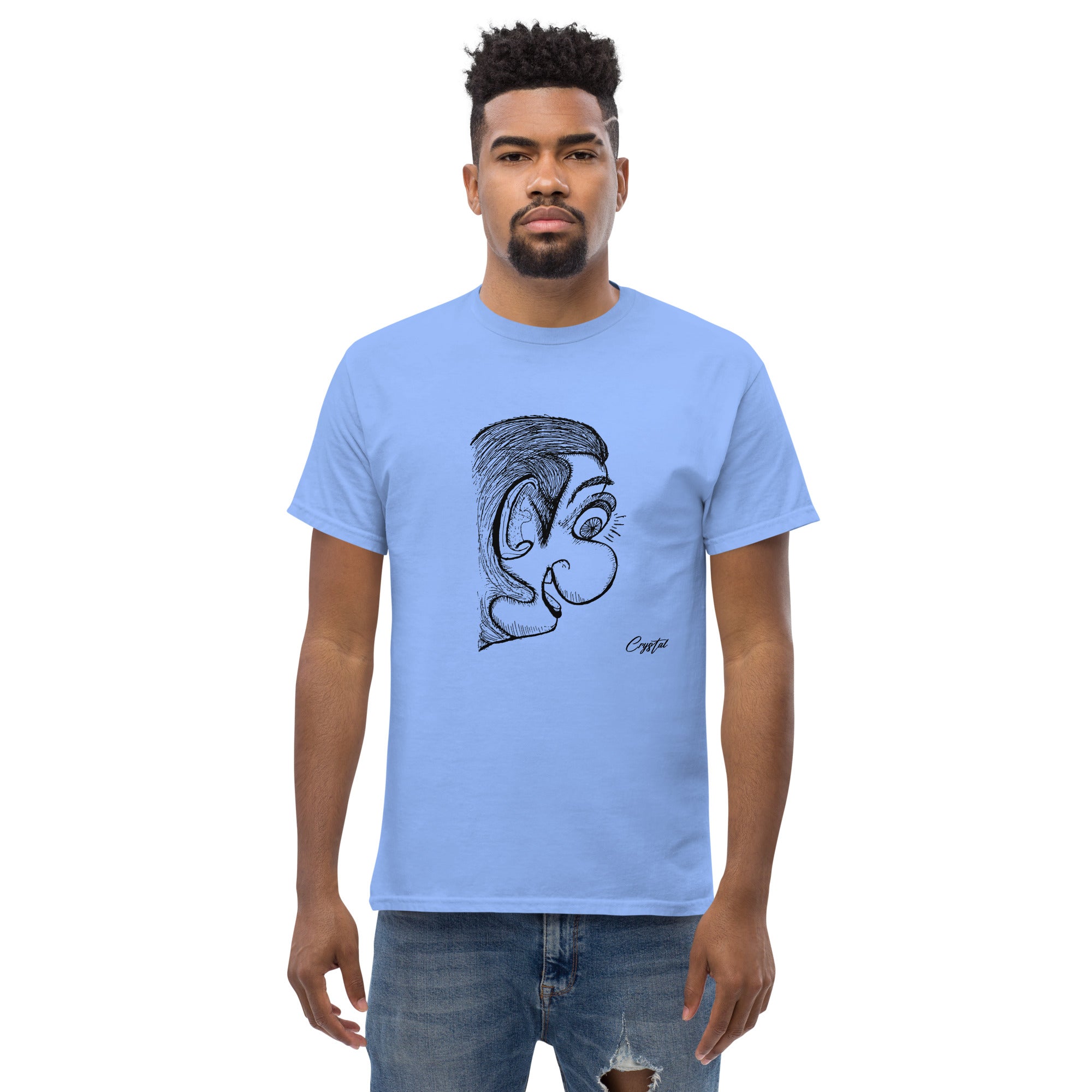 Genderless Person With Big Ear & Big Nose - Cute & Creepy "Stay Weird" Cartoon Illustration Men's classic tee