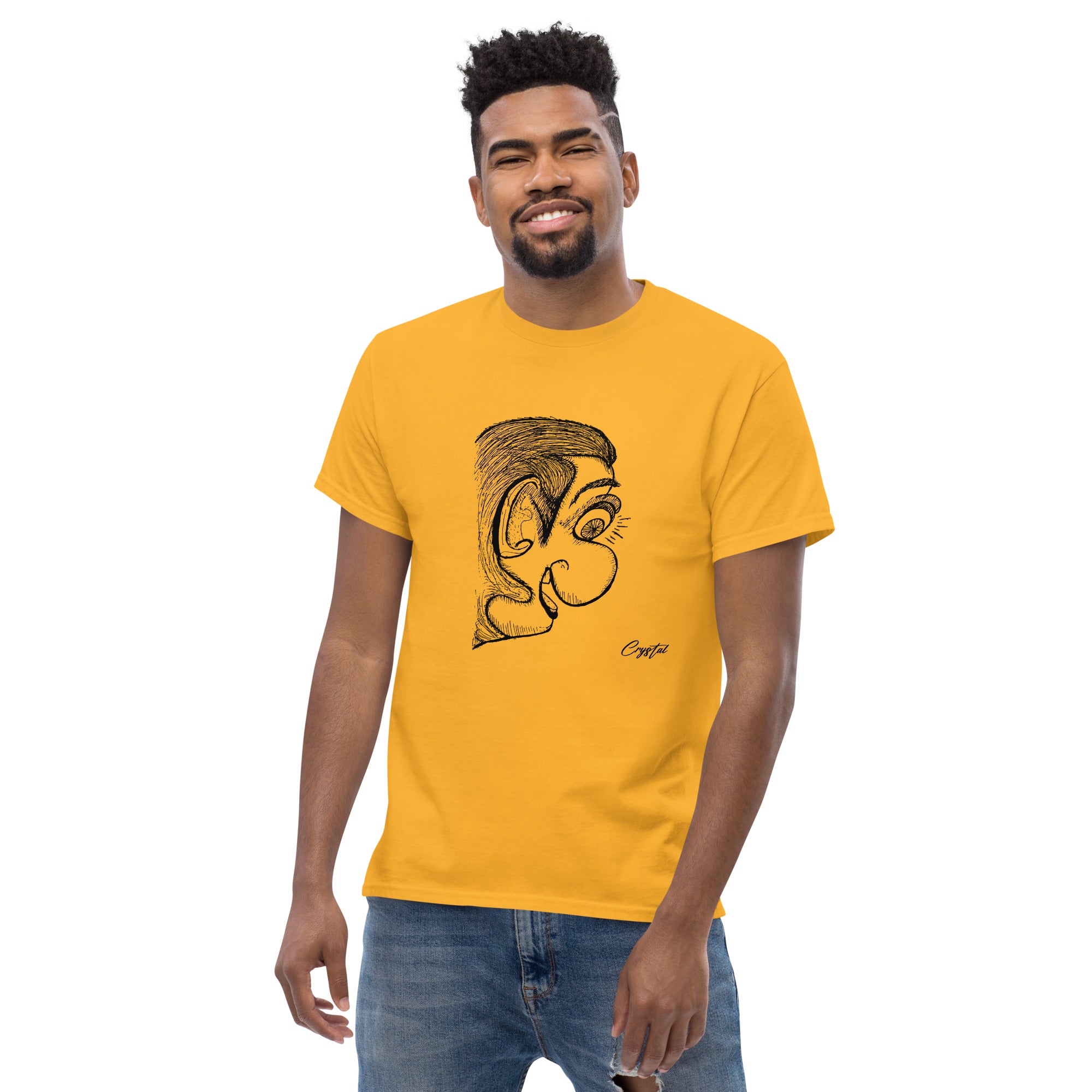 Genderless Person With Big Ear & Big Nose - Cute & Creepy "Stay Weird" Cartoon Illustration Men's classic tee