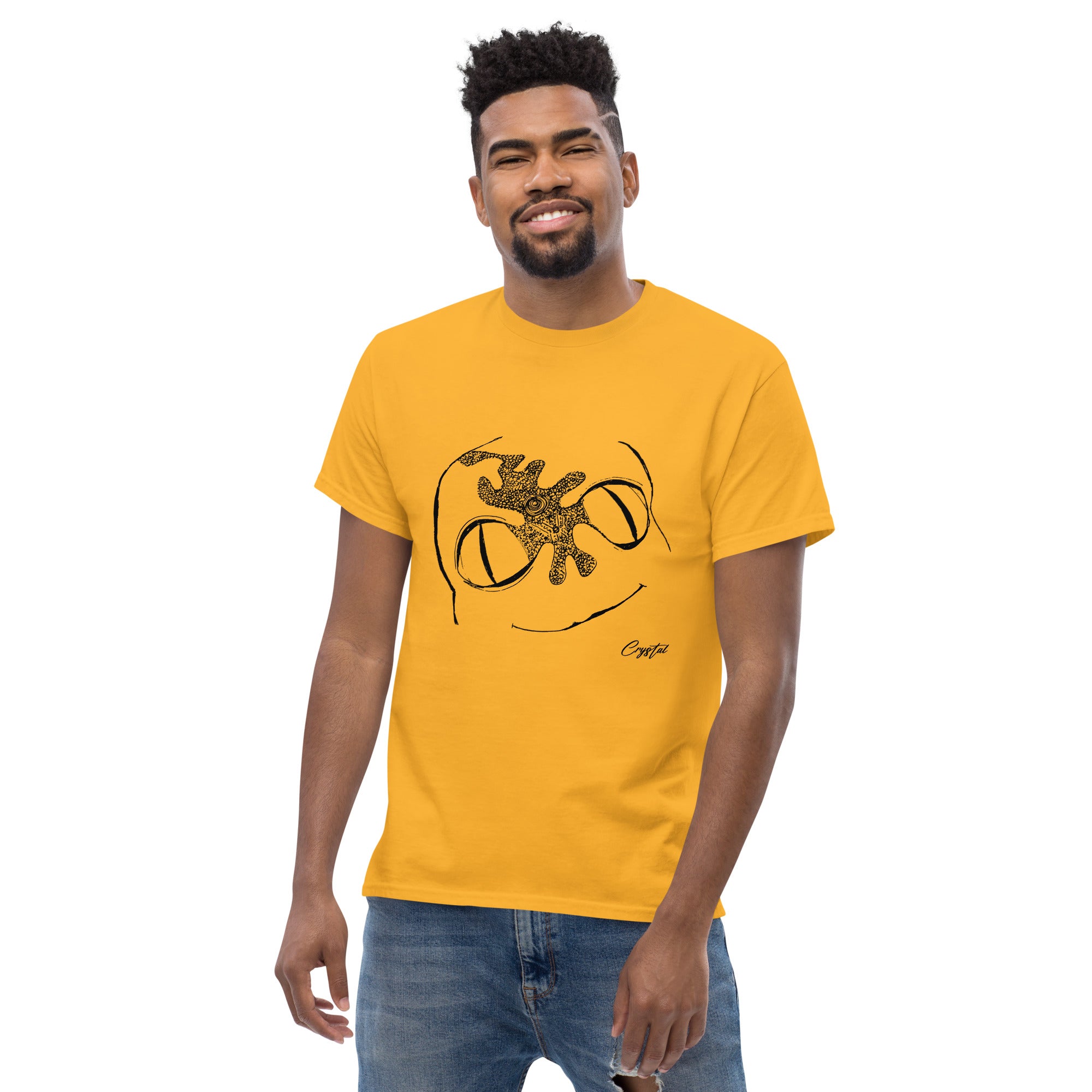 Cute Alien Head Abstract Drawing - Cute & Creepy Stay Weird Cartoon Illustrations Men's classic tee