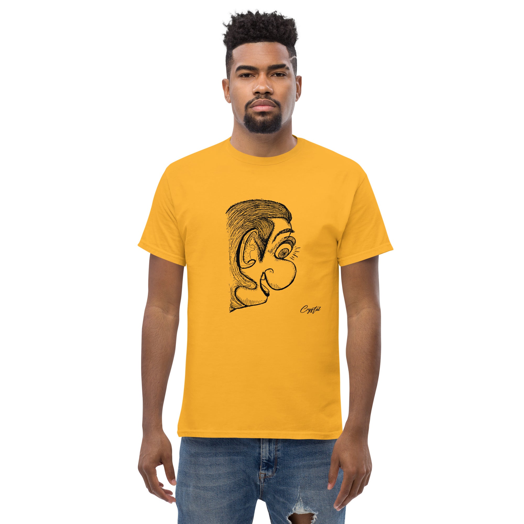 Genderless Person With Big Ear & Big Nose - Cute & Creepy "Stay Weird" Cartoon Illustration Men's classic tee