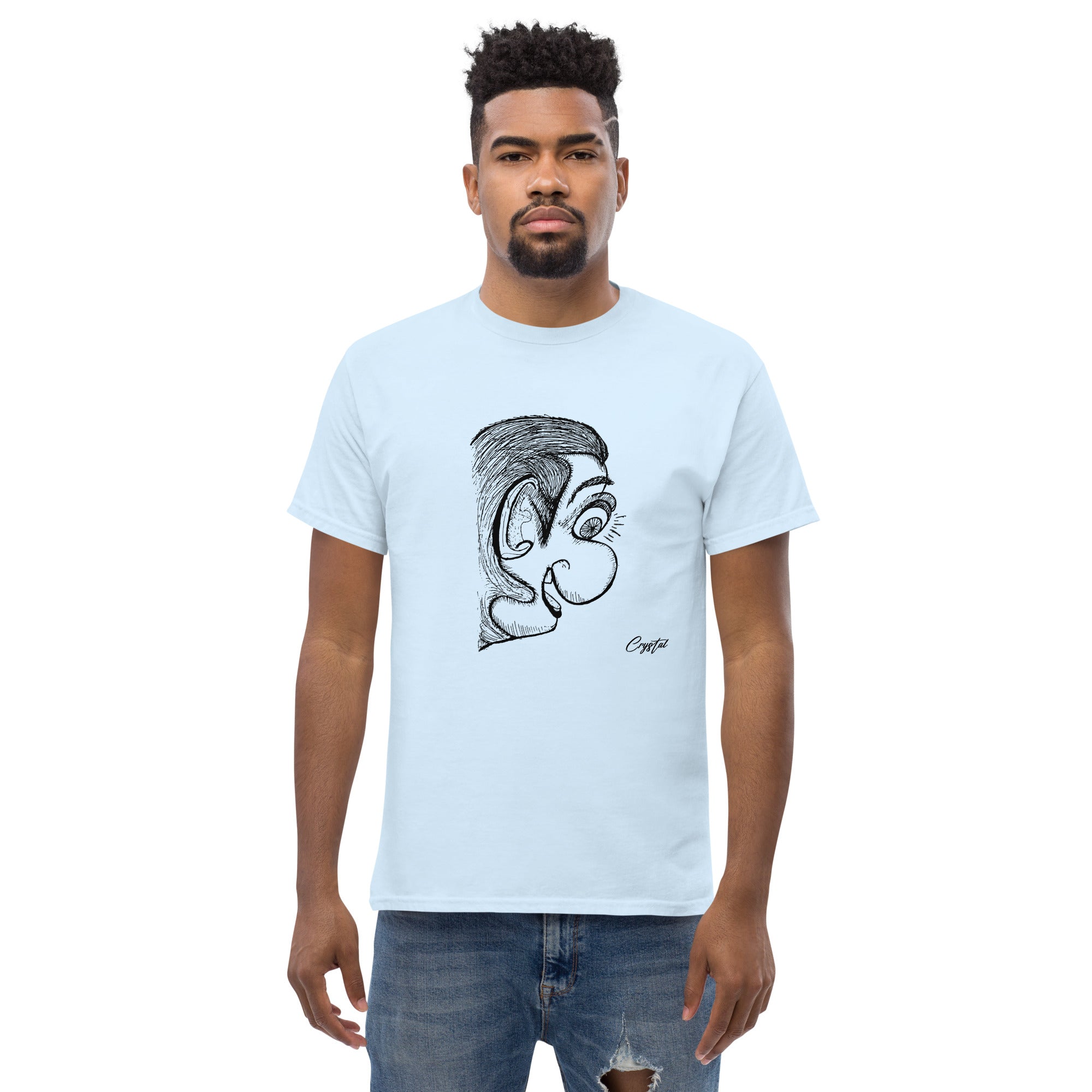 Genderless Person With Big Ear & Big Nose - Cute & Creepy "Stay Weird" Cartoon Illustration Men's classic tee