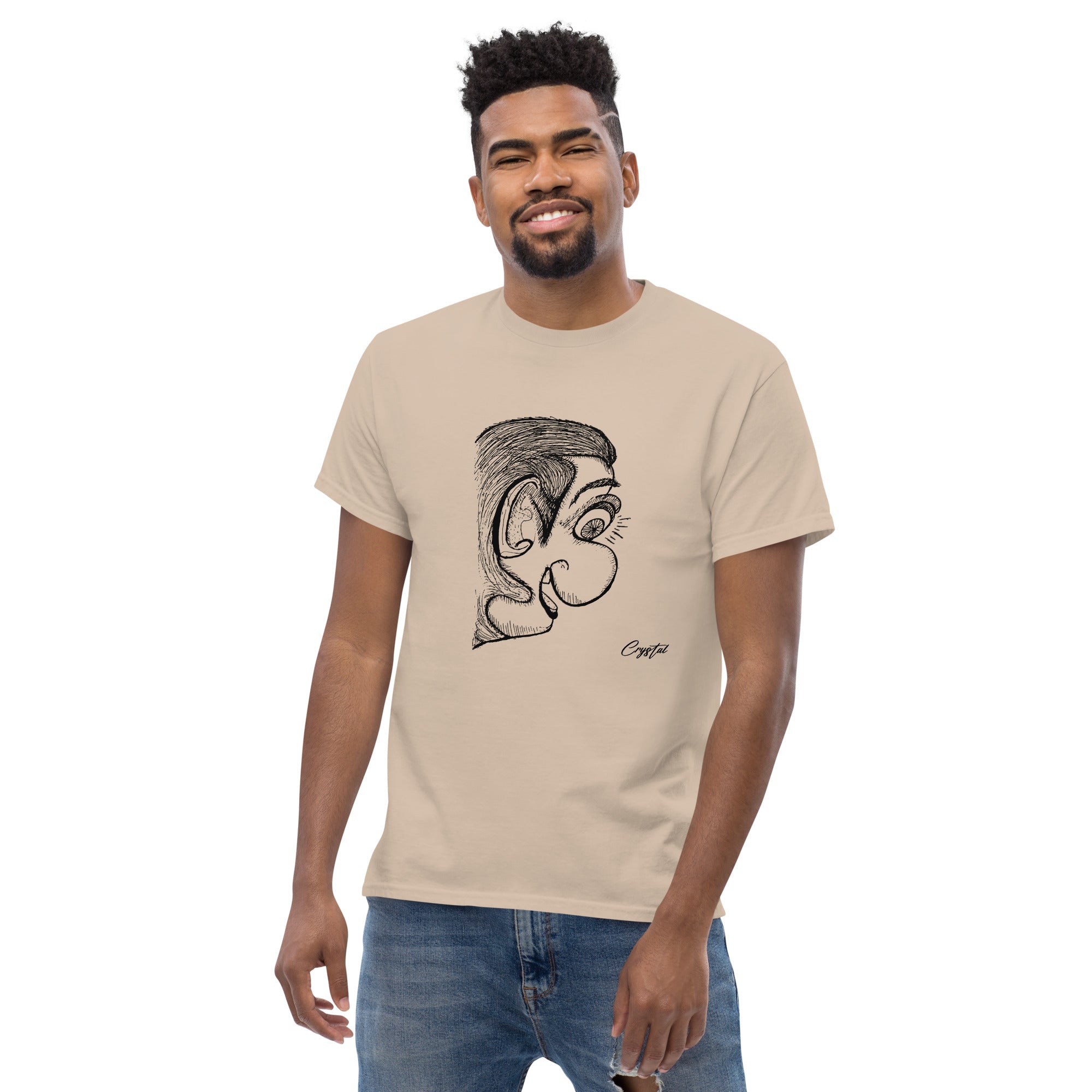 Genderless Person With Big Ear & Big Nose - Cute & Creepy "Stay Weird" Cartoon Illustration Men's classic tee