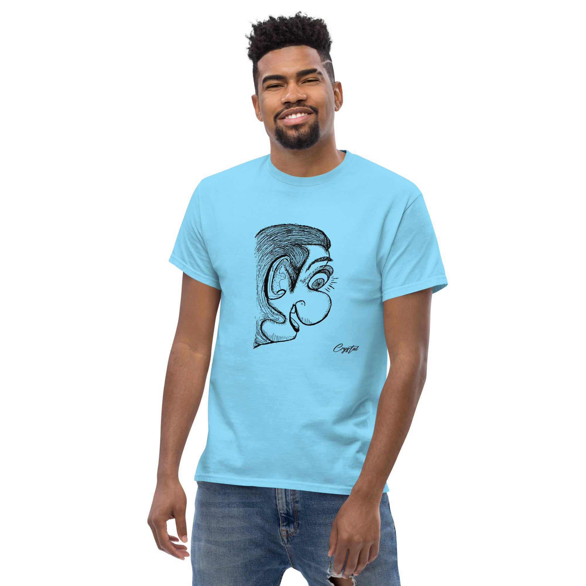 Genderless Person With Big Ear & Big Nose - Cute & Creepy "Stay Weird" Cartoon Illustration Men's classic tee