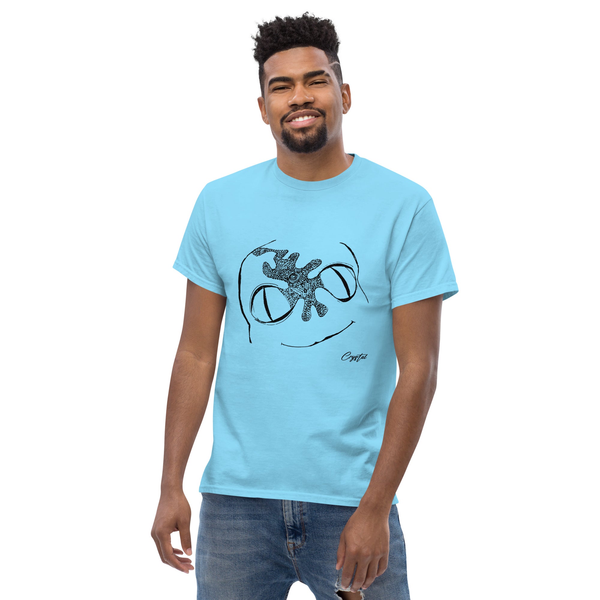 Cute Alien Head Abstract Drawing - Cute & Creepy Stay Weird Cartoon Illustrations Men's classic tee