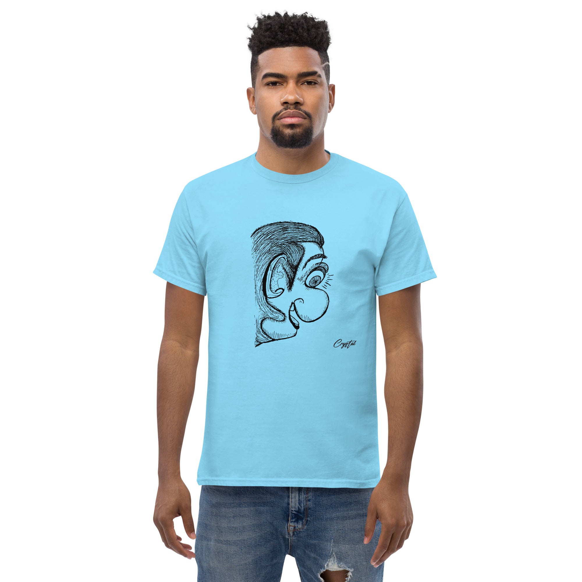 Genderless Person With Big Ear & Big Nose - Cute & Creepy "Stay Weird" Cartoon Illustration Men's classic tee
