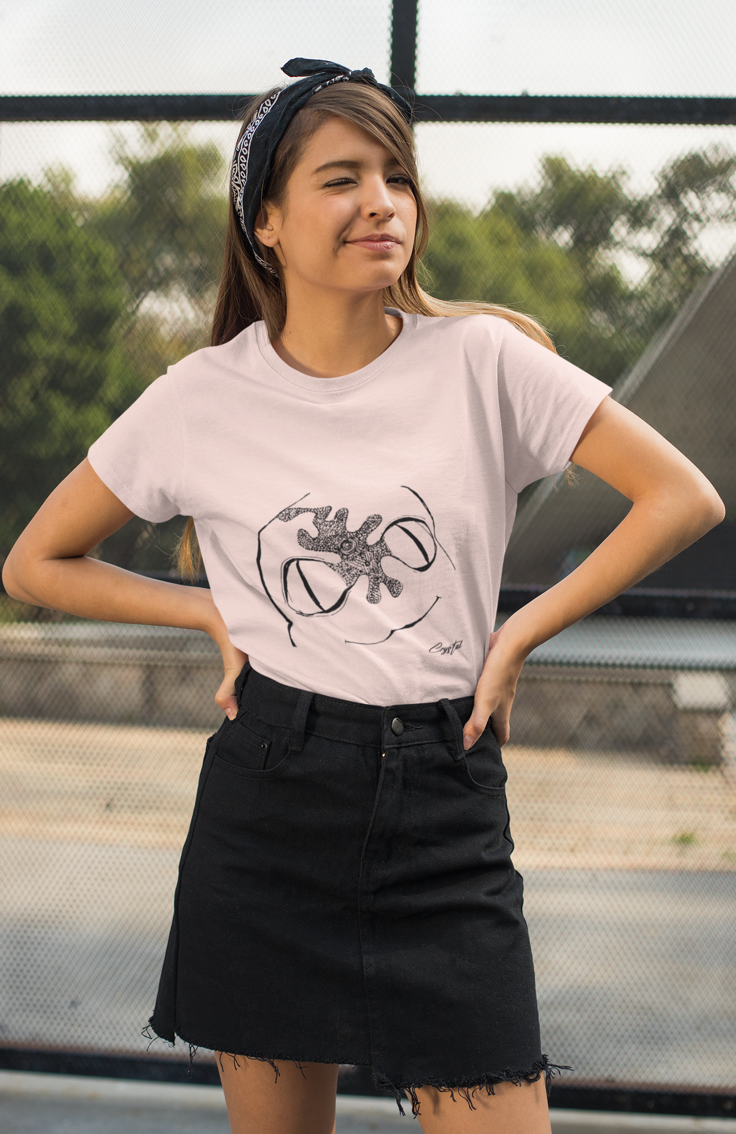 Cute Alien Head Abstract Drawing - Cute & Creepy Stay Weird Cartoon Illustrations Women's short sleeve t-shirt