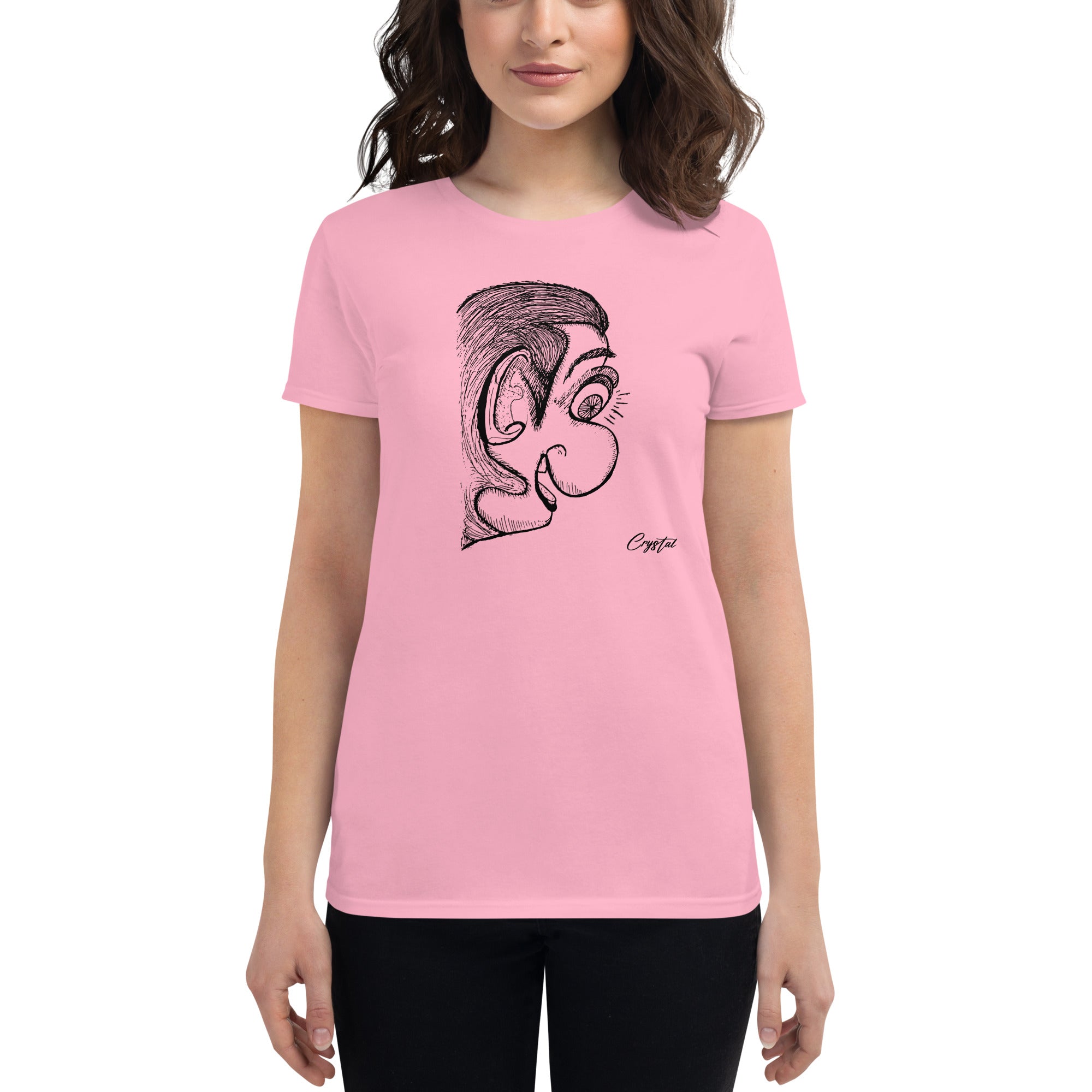 Genderless Person With Big Ear & Big Nose - Cute & Creepy "Stay Weird" Cartoon Illustration Women's short sleeve t-shirt