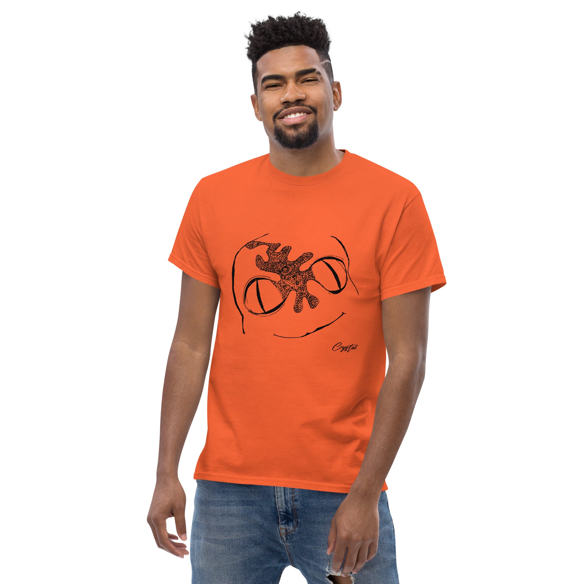 Cute Alien Head Abstract Drawing - Cute & Creepy Stay Weird Cartoon Illustrations Men's classic tee