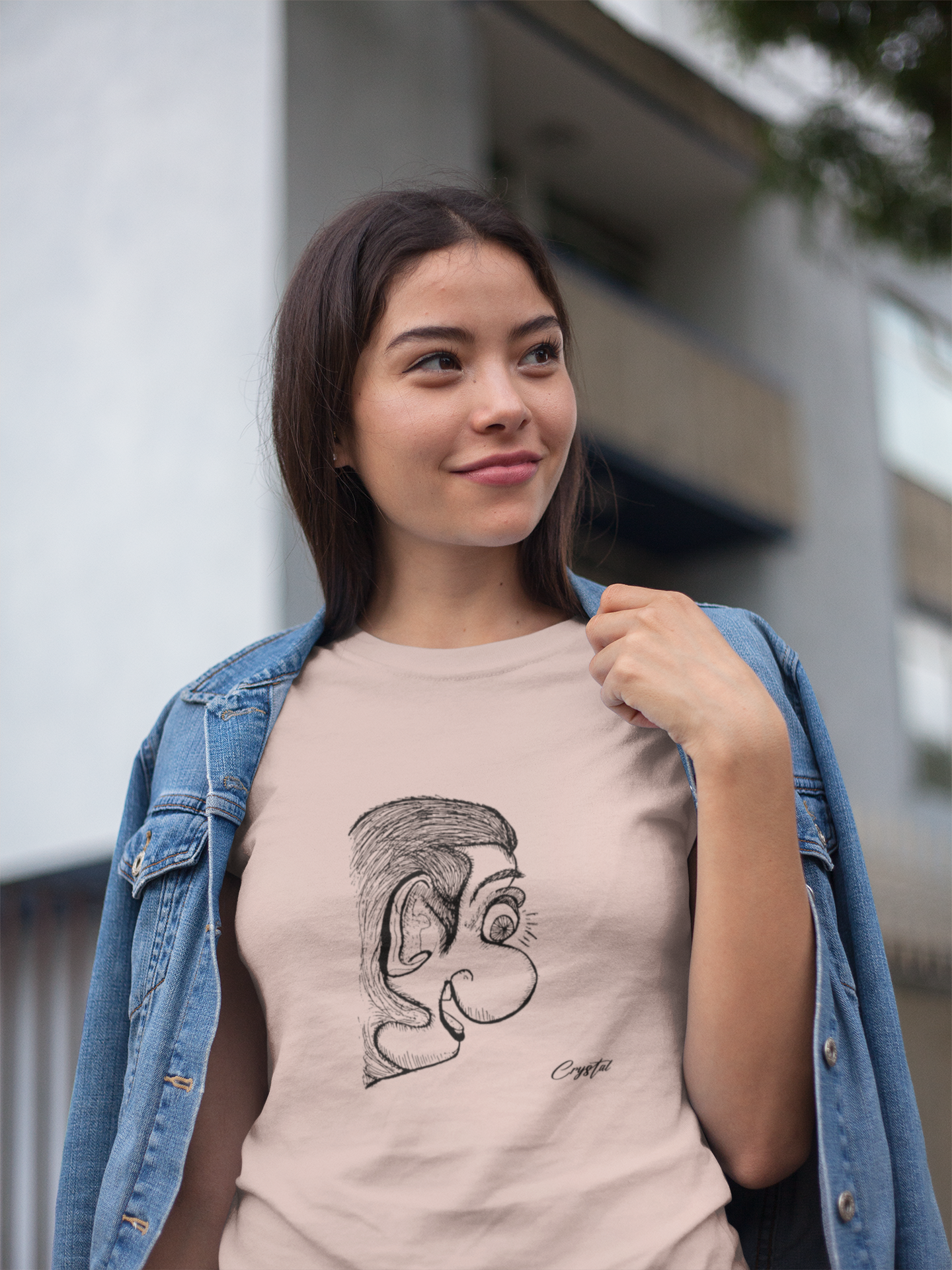 Genderless Person With Big Ear & Big Nose - Cute & Creepy "Stay Weird" Cartoon Illustration Women's short sleeve t-shirt